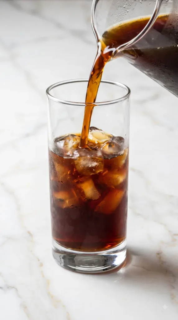 Step 1: Add the Ice and Coffee
