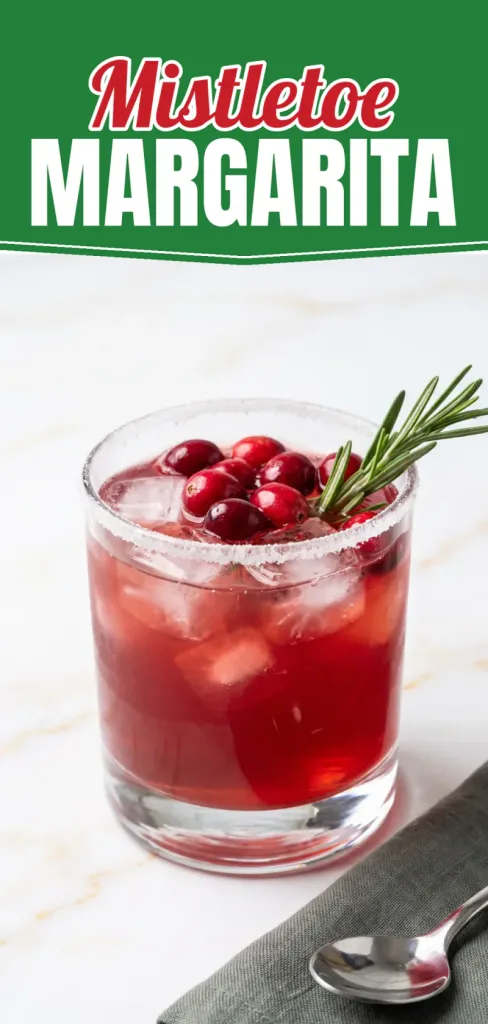 Mistletoe Margarita with Cranberry, Lime and Rosemary