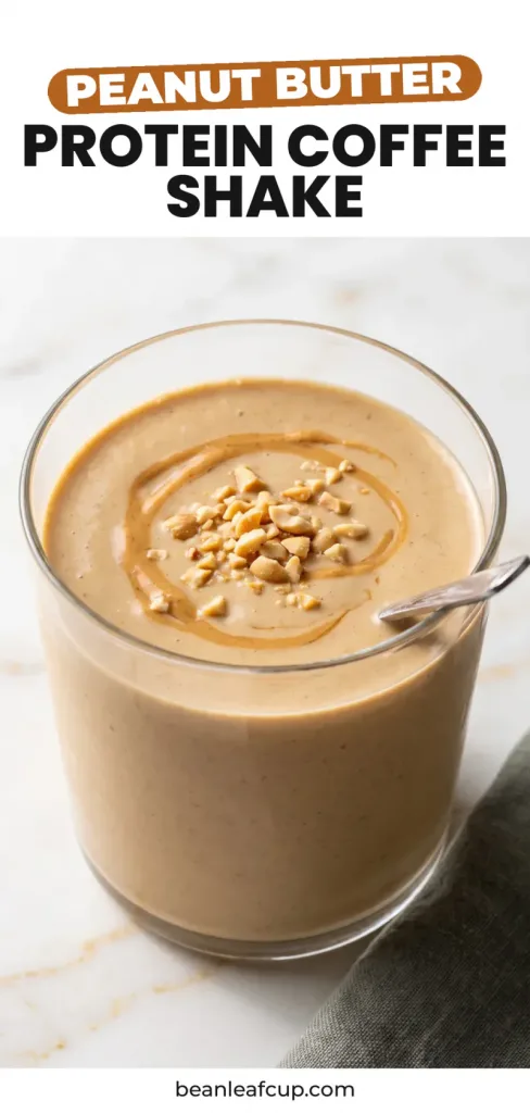 Peanut Butter Protein Coffee Shake for a Strong Espresso Kick
