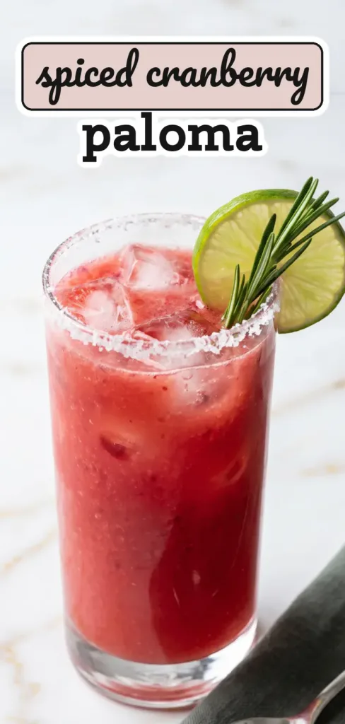 Spiced Cranberry Paloma: A Cozy Fall Cocktail With Cinnamon and Rosemary