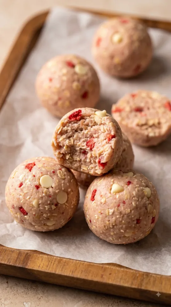 Strawberry Shortcake Protein Balls