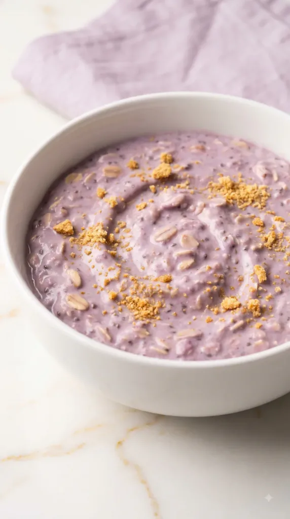 Ube Cheesecake Overnight Oats